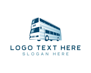 Tour - Double Decker Bus Transport logo design