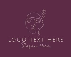 Salon - Flower Woman Facial logo design