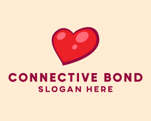 Bond - Red Shiny Heart logo design