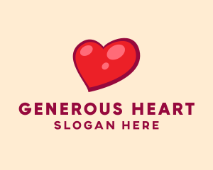 Red Shiny Heart  logo design