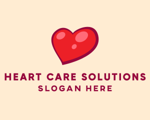 Red Shiny Heart  logo design