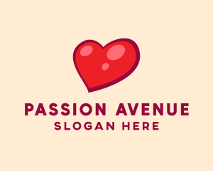 Passion - Red Shiny Heart logo design