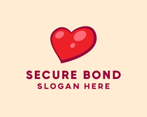 Bond - Red Shiny Heart logo design