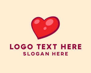 Shiny - Red Shiny Heart logo design