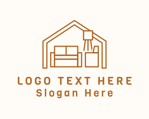 Lineart - House Furniture Sofa logo design