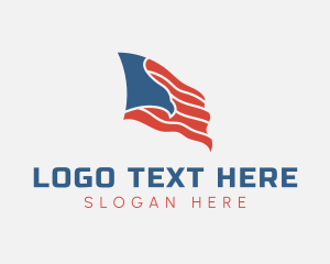 Politics - Eagle American Flag logo design