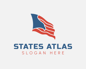 Patriotic Bird USA Flag logo design