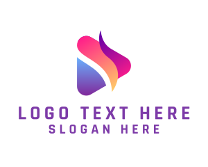 Audio - Video Play Button logo design