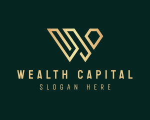 Diamond Venture Capital Letter W logo design