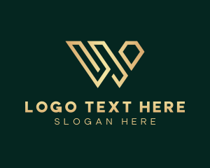 Letter W - Diamond Business Letter W logo design