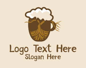 Woods - Root Beer Mug logo design