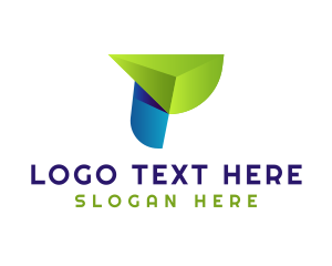Crypto - Letter P Tech Generic logo design