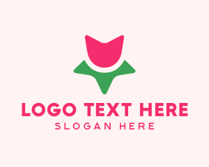 Spa - Tulip Flower Star logo design