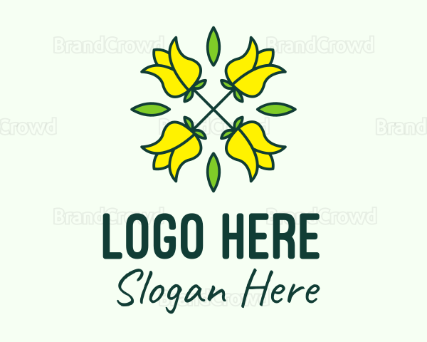 Yellow Flower Bouquet Logo