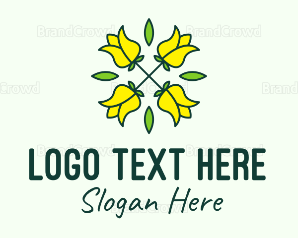 Yellow Flower Bouquet Logo