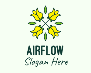 Yellow Flower Bouquet logo design