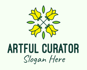 Yellow Flower Bouquet logo design