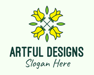 Yellow Flower Bouquet logo design