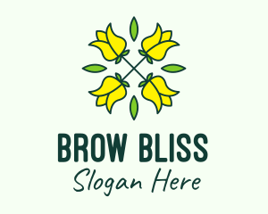 Yellow Flower Bouquet logo design