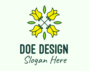 Yellow Flower Bouquet logo design