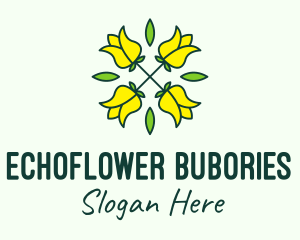 Yellow Flower Bouquet logo design