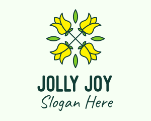 Yellow Flower Bouquet logo design