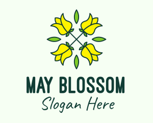 Yellow Flower Bouquet logo design