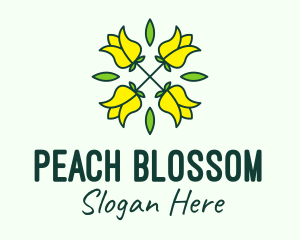 Yellow Flower Bouquet logo design