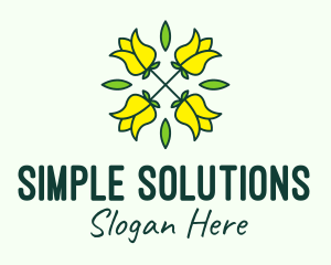 Yellow Flower Bouquet logo design