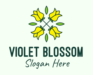 Yellow Flower Bouquet logo design