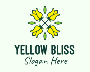 Yellow Flower Bouquet logo design