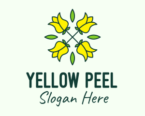 Yellow Flower Bouquet logo design