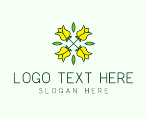 Flower - Yellow Flower Bouquet logo design