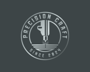 Lathe - Mechanical Laser Machinery logo design