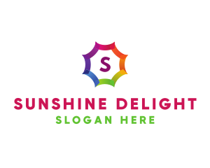 Colorful Sunshine Letter logo design