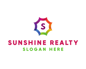 Colorful Sunshine Letter logo design