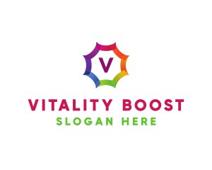 Vitality - Colorful Sunshine Letter logo design