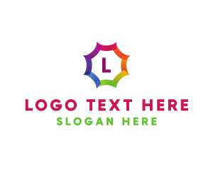 Solutions - Colorful Sunshine Letter logo design