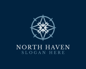 Circle Navigation Compass logo design