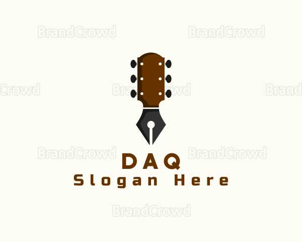 Guitar Songwriter Pen Logo