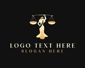 Judicial - Lady Justice Scale logo design