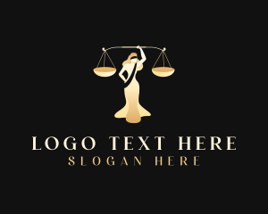 Court - Lady Justice Scale logo design