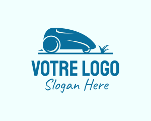 Blue Lawn Mower  Logo