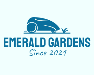 Blue Lawn Mower  logo design