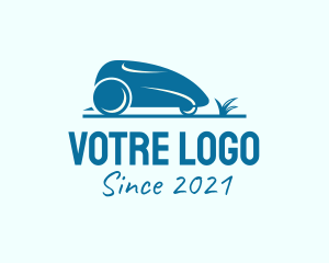 Agriculture - Blue Lawn Mower logo design