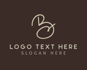 Monogram - Casual Signature Business logo design