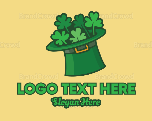 Irish Leprechaun Shamrock Hat Logo