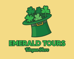 Ireland - Irish Leprechaun Shamrock Hat logo design