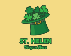 Irish Leprechaun Shamrock Hat  logo design