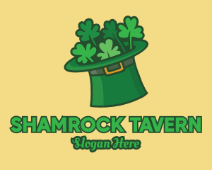 Irish Leprechaun Shamrock Hat  logo design